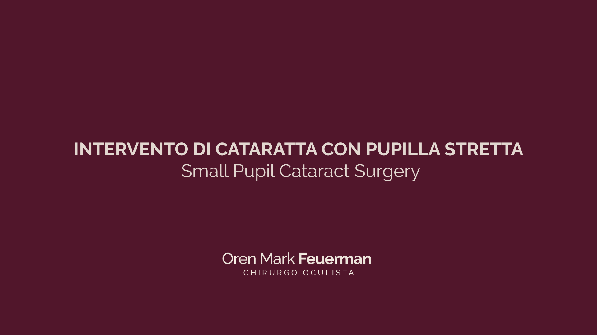 pupilla stretta